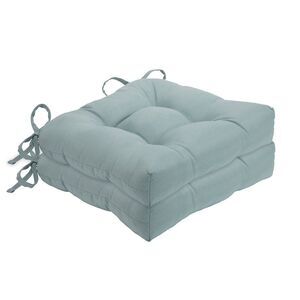 Achim Home Furnishing Chase Chair Pads Ice Blue Solid Modern Kitchen Dining